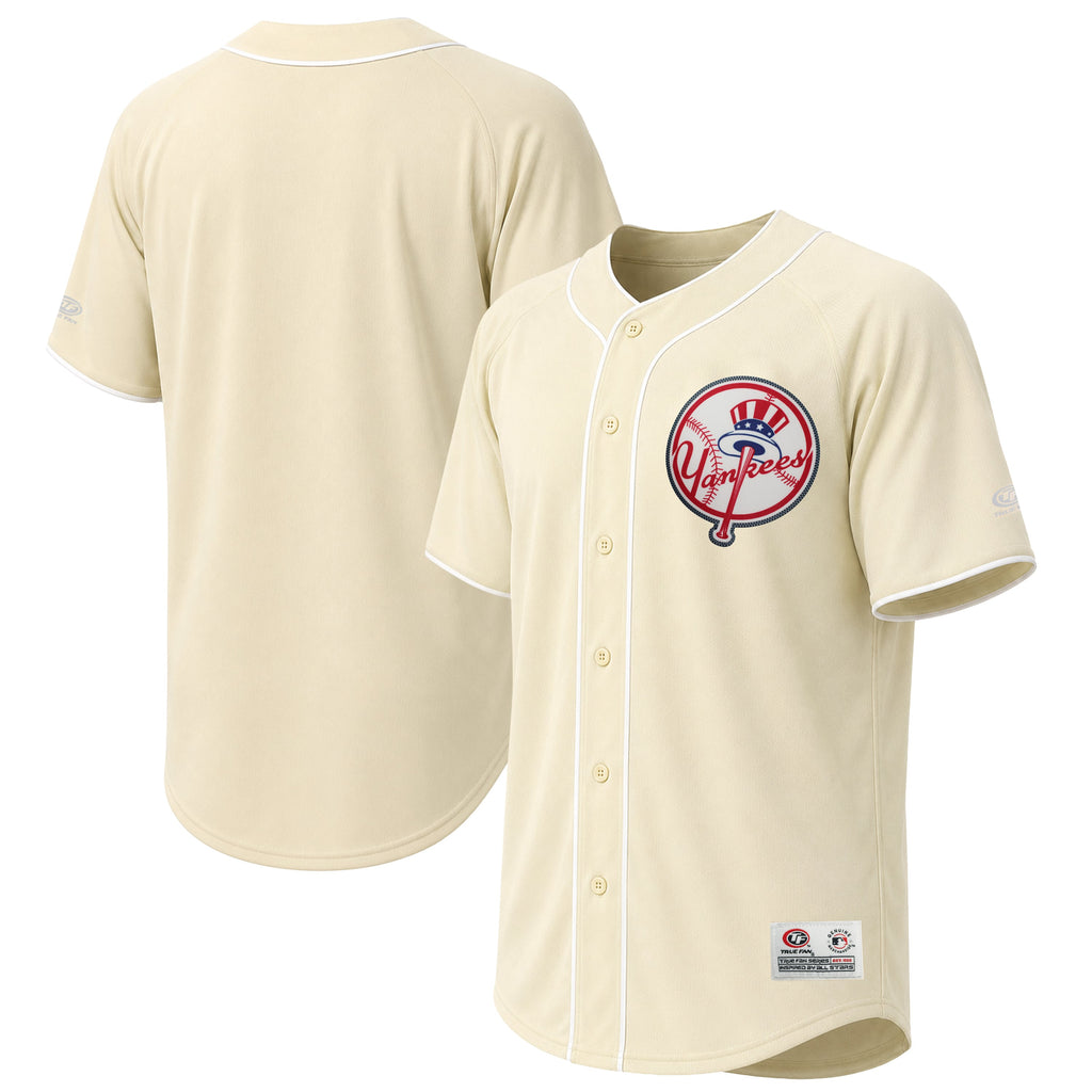 Men's New York Yankees Stitches Cream Fashion Jersey - 2