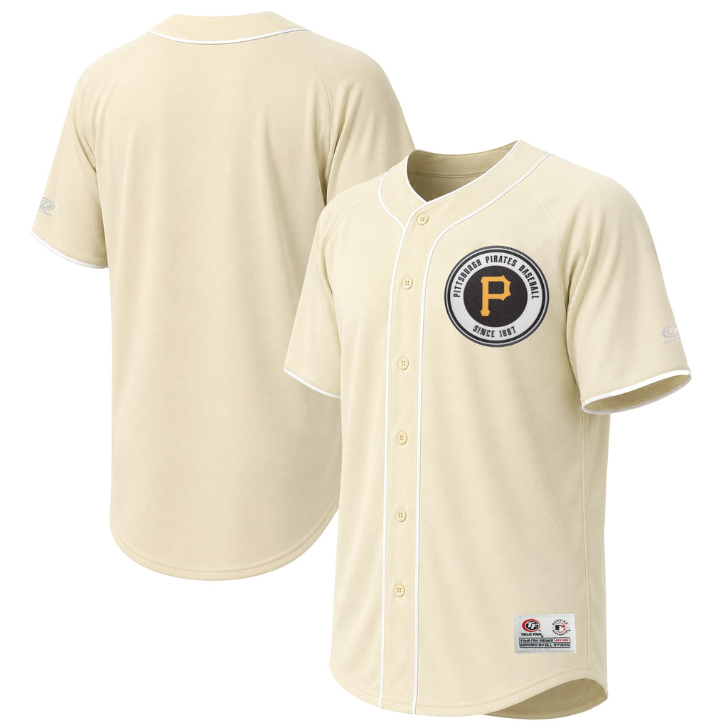 Men's Pittsburgh Pirates Stitches Cream Fashion Jersey
