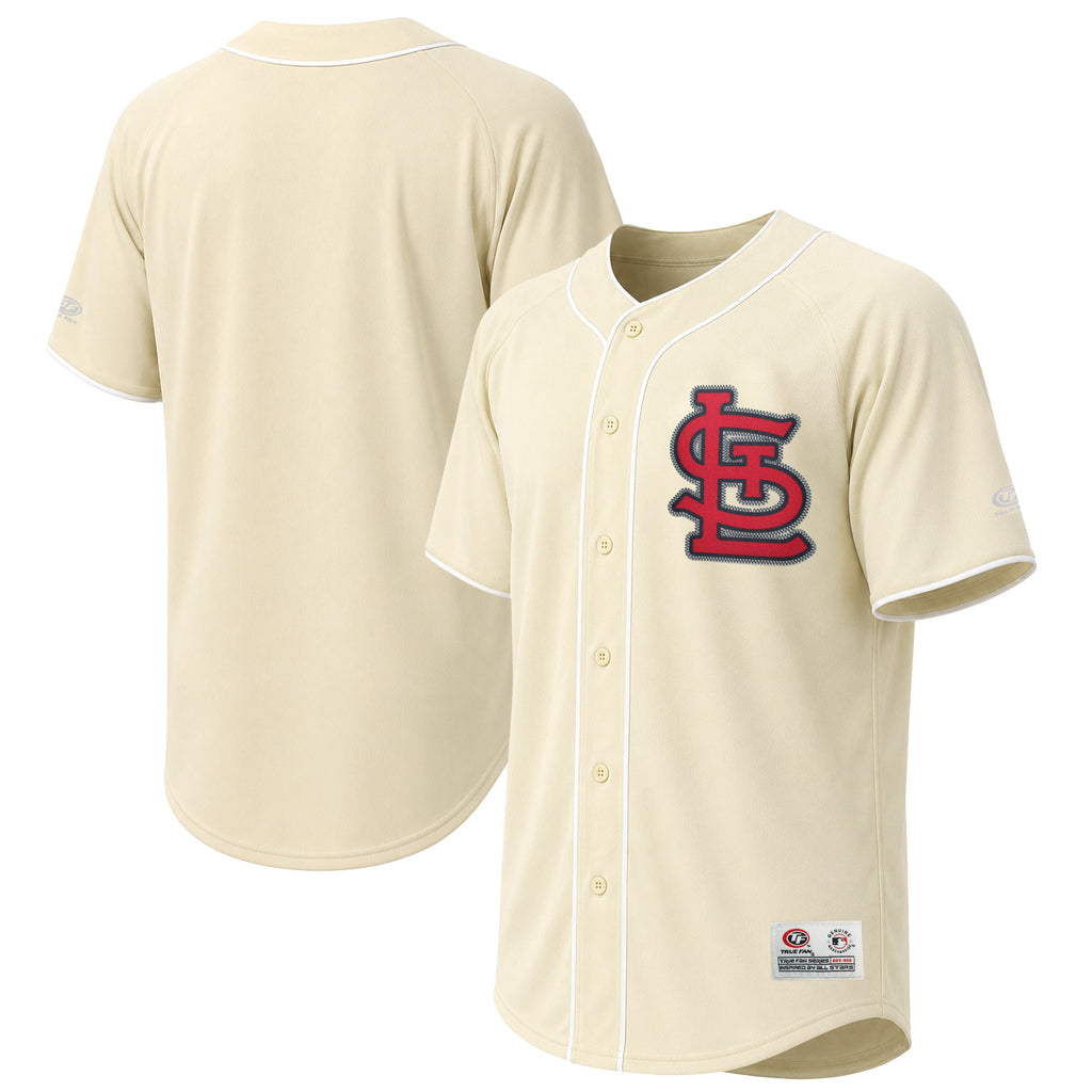 Men's St. Louis Cardinals Stitches Cream Fashion Jersey - 2
