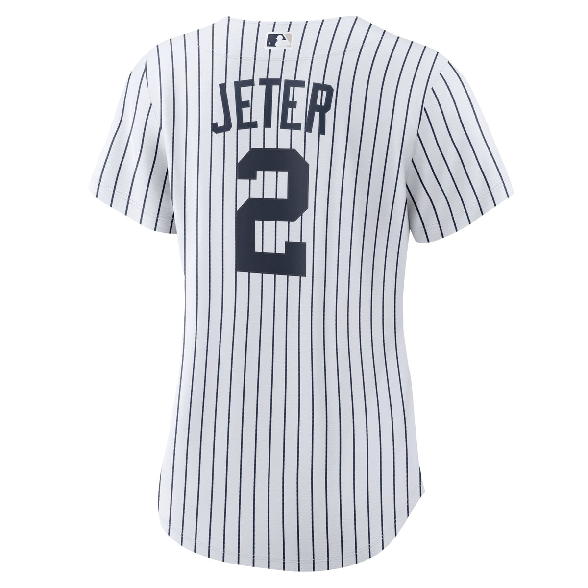 Women's New York Yankees Derek Jeter Nike White/Navy Home Replica Player Name Jersey - 4