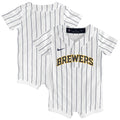 Newborn & Infant Milwaukee Brewers Nike White Alternate Replica Romper Jersey