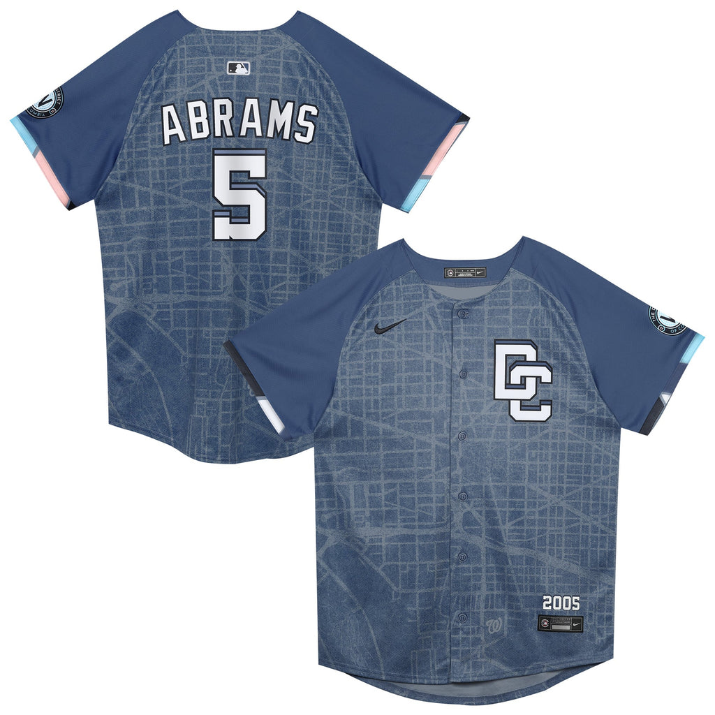Preschool Washington Nationals CJ Abrams Nike Blue City Connect 2025 Limited Player Jersey - 2