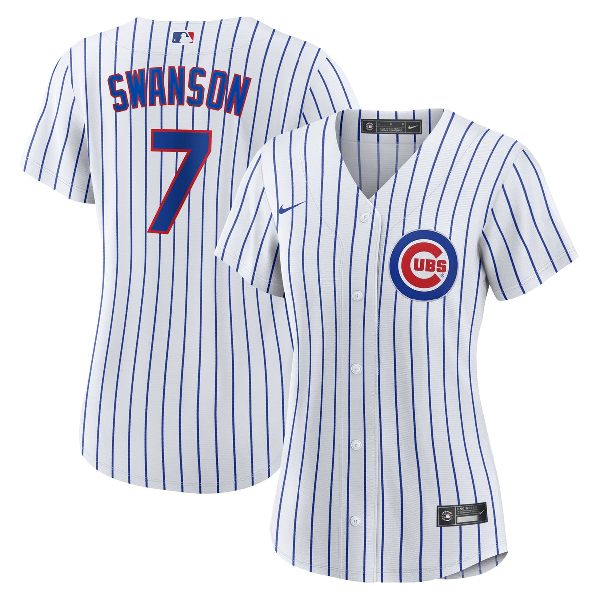 Women's Chicago Cubs Dansby Swanson Nike White/Royal Home Replica Player Jersey - 2