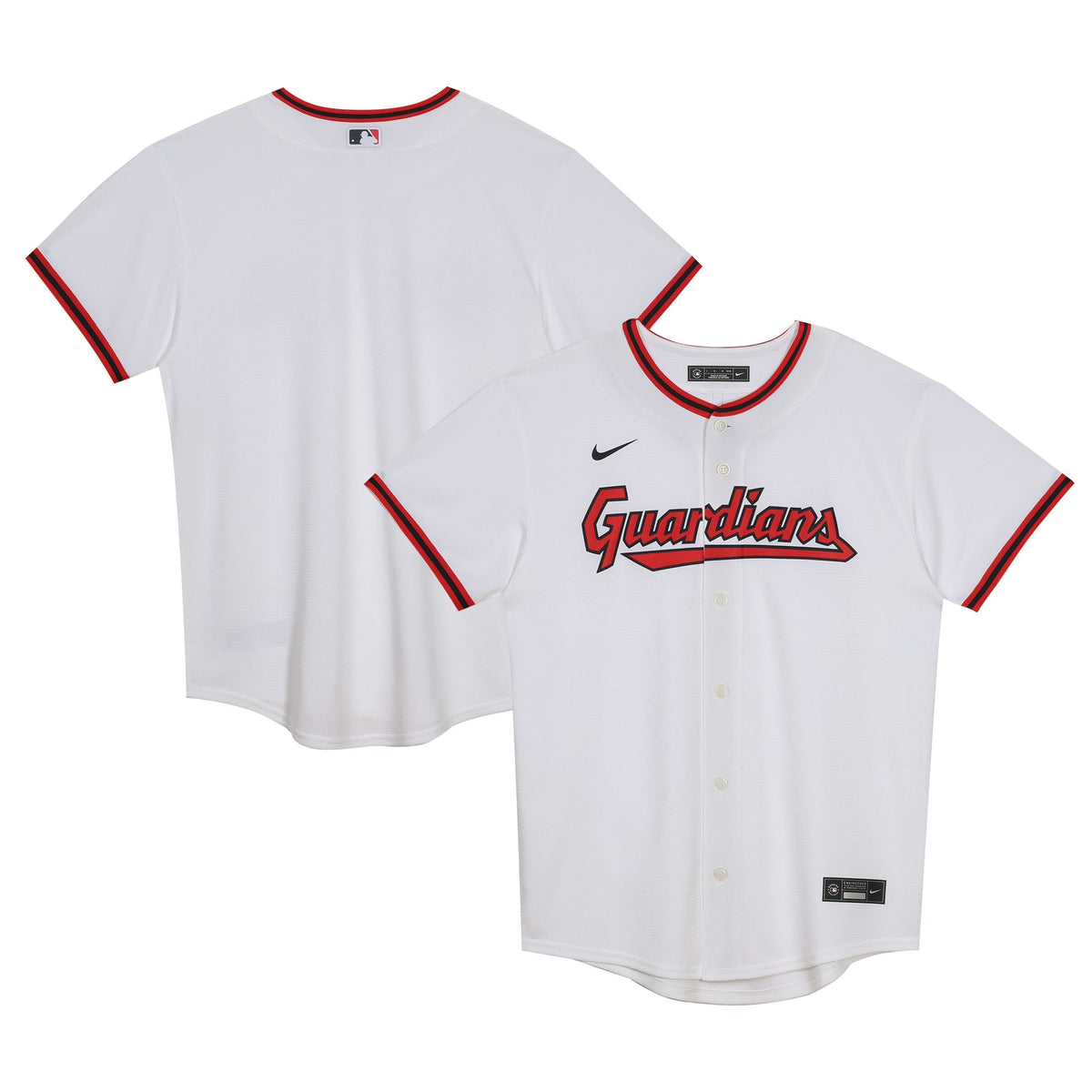 Toddler Cleveland Guardians Nike White Home Blank Replica Jersey - 2