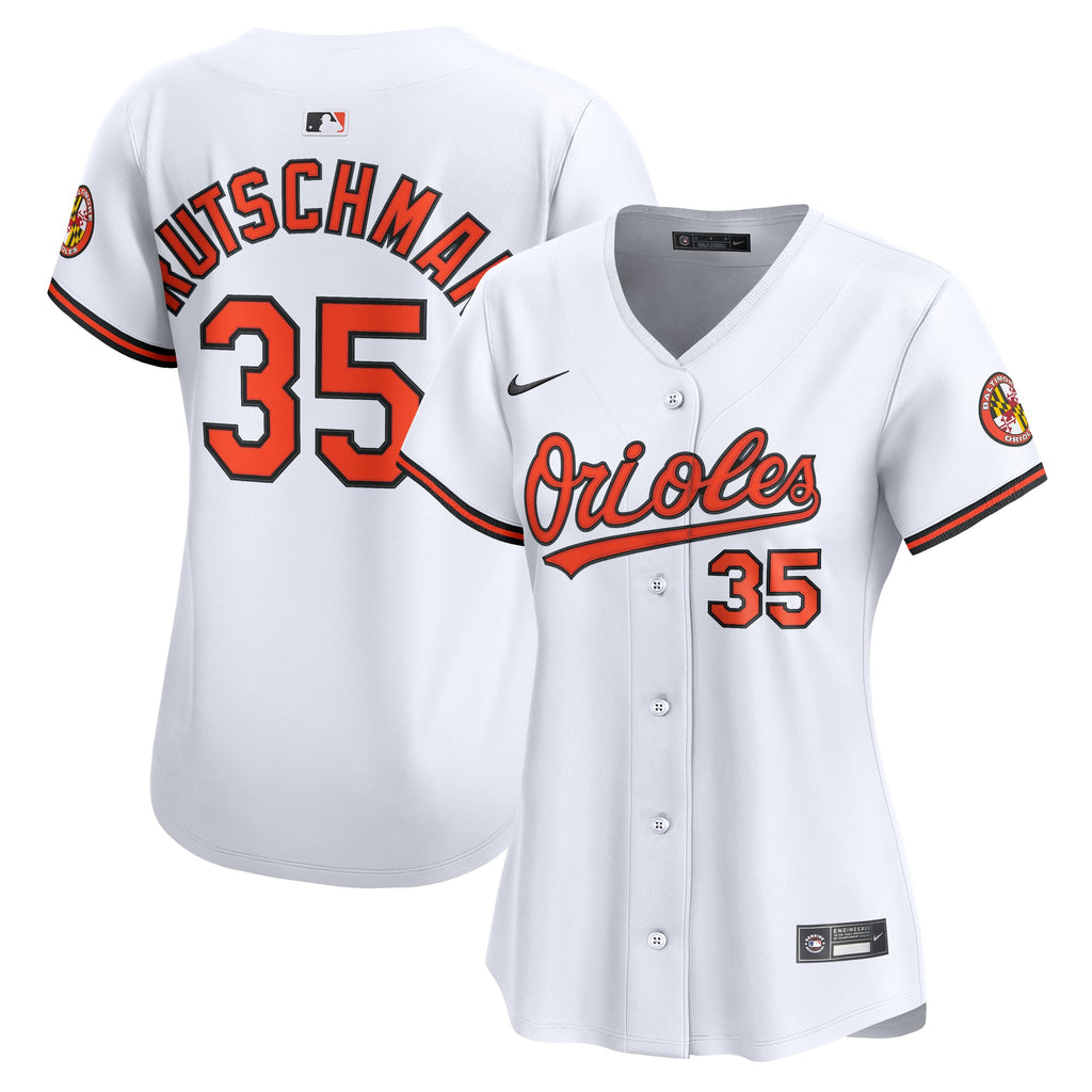 Women's Baltimore Orioles Adley Rutschman Nike White Home Limited Player Jersey