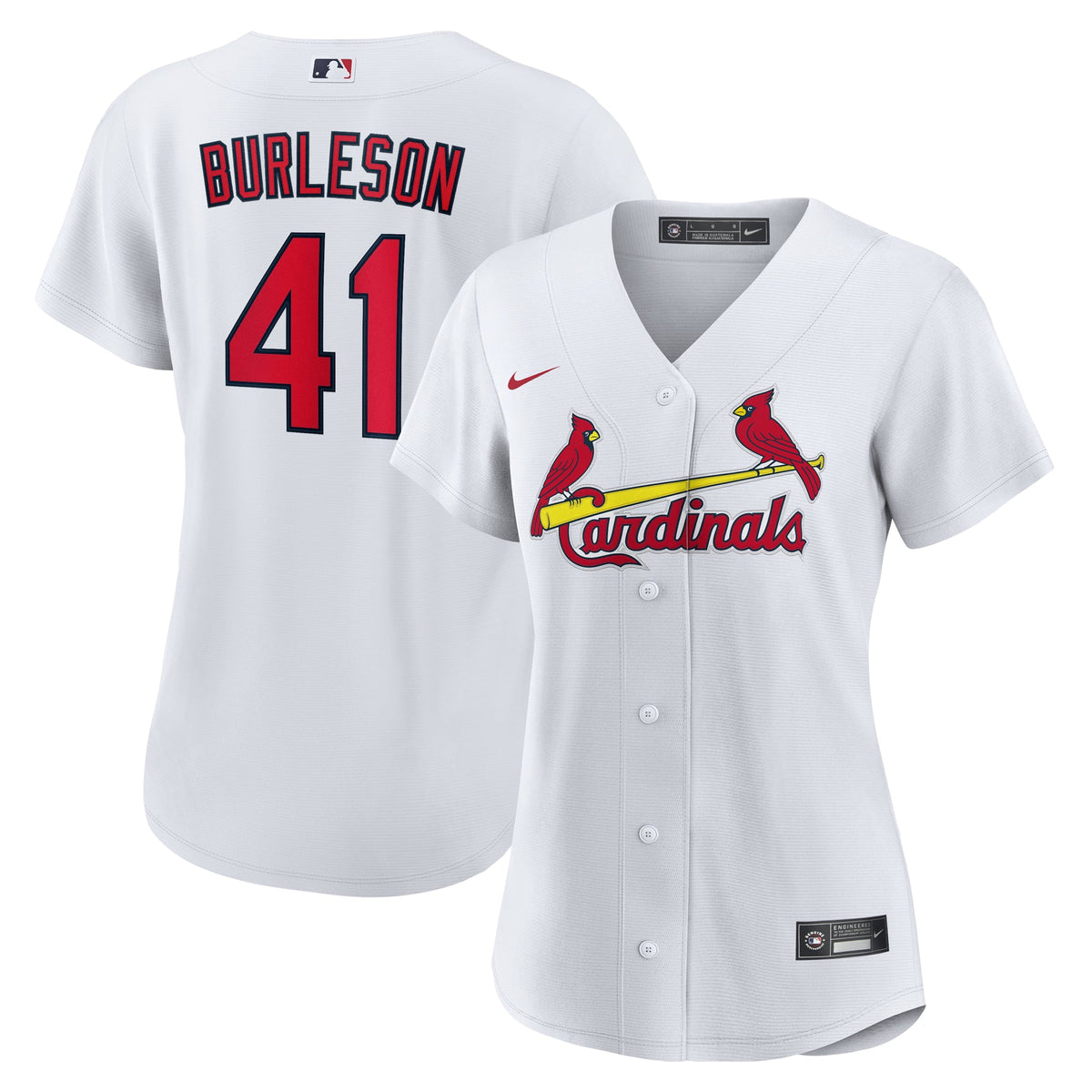 Women's St. Louis Cardinals Alec Burleson Nike White Home Replica Jersey