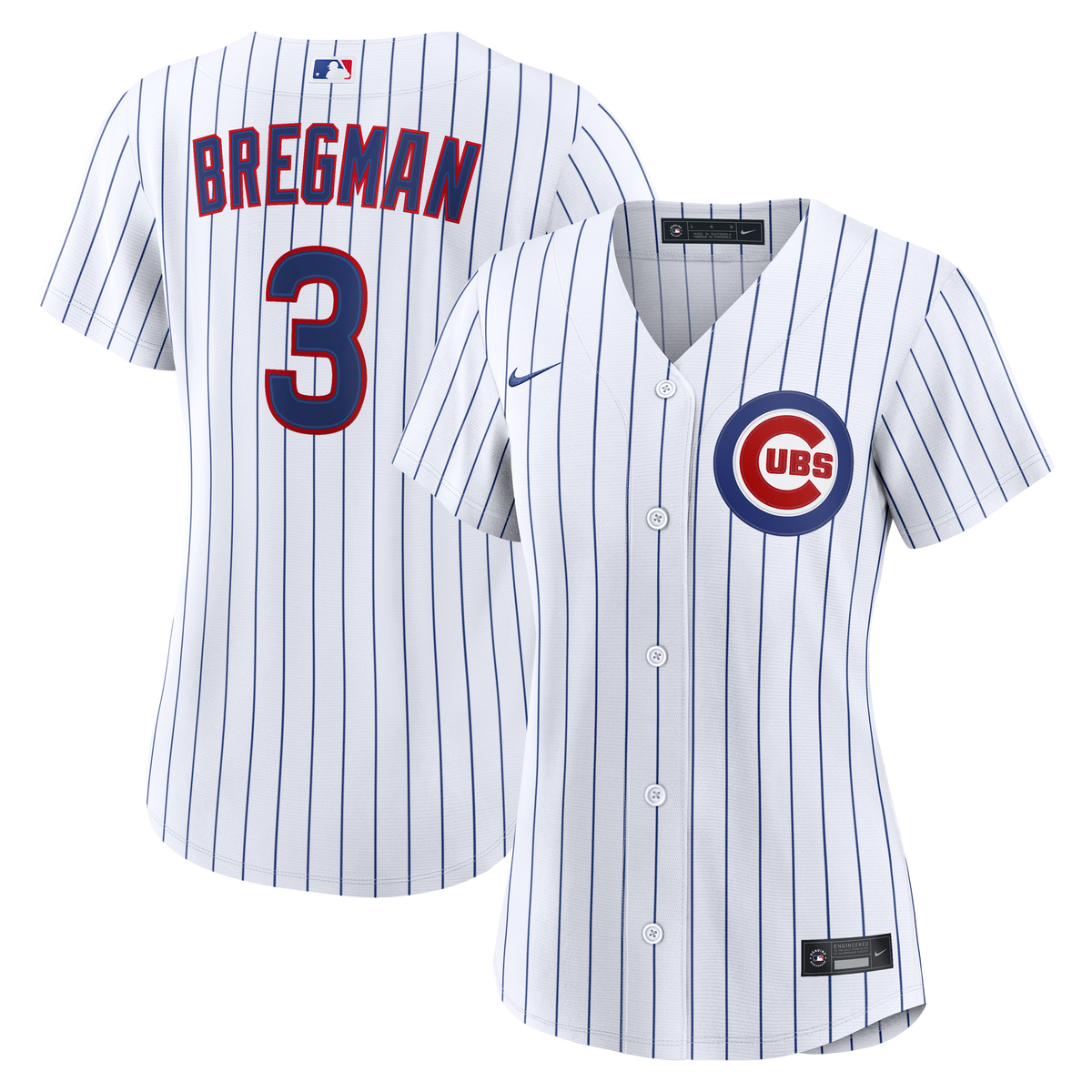 Women's Chicago Cubs Alex Bregman Nike White Home Replica Jersey