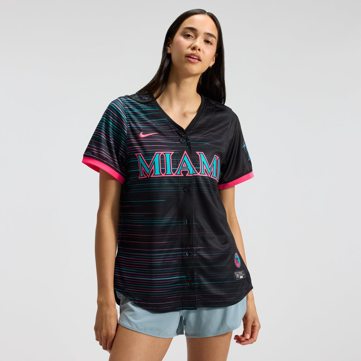 Women's Miami Marlins Nike Black 2025 City Connect Limited Jersey - 2