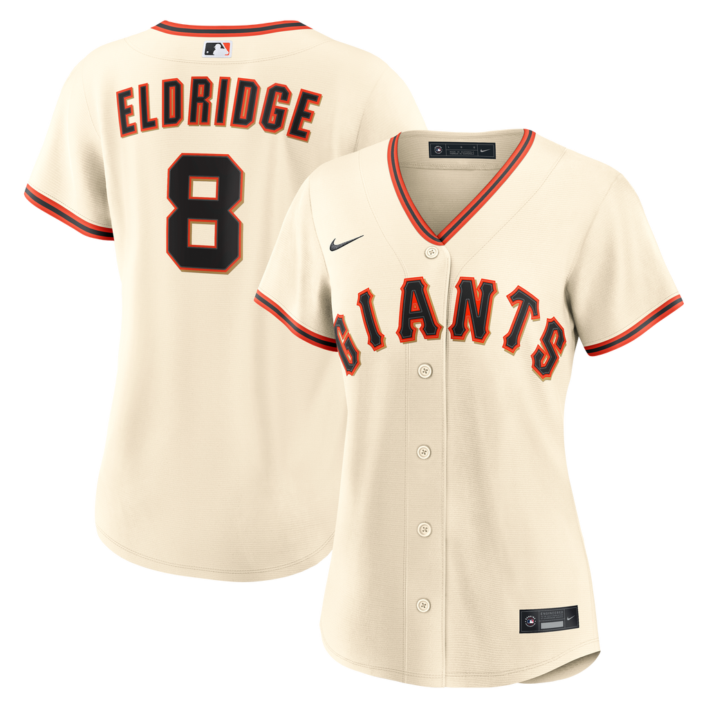 Women's San Francisco Giants Bryce Eldridge Nike Cream Home Replica Jersey