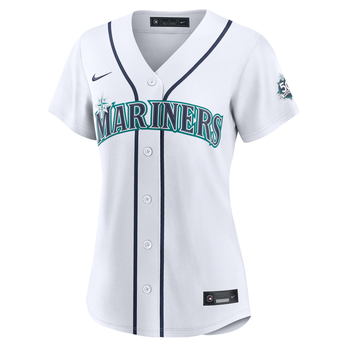 Women's Seattle Mariners Cal Raleigh Nike White Home 50th Season Stadium Jersey - 3