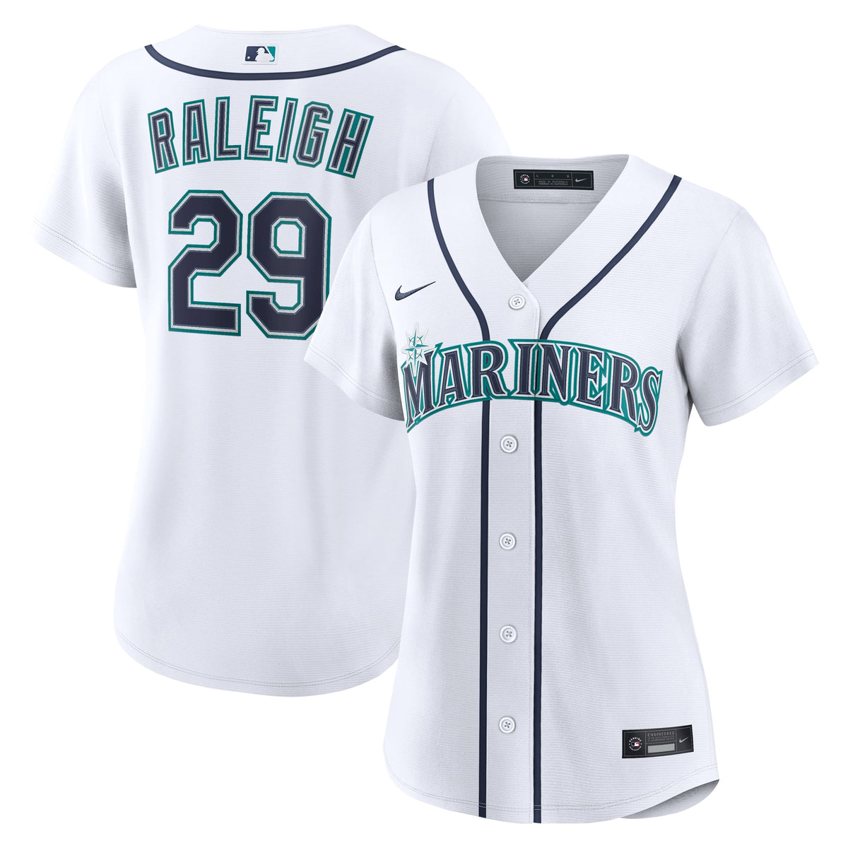 Women's Seattle Mariners Cal Raleigh Nike White Home Replica Jersey - 2