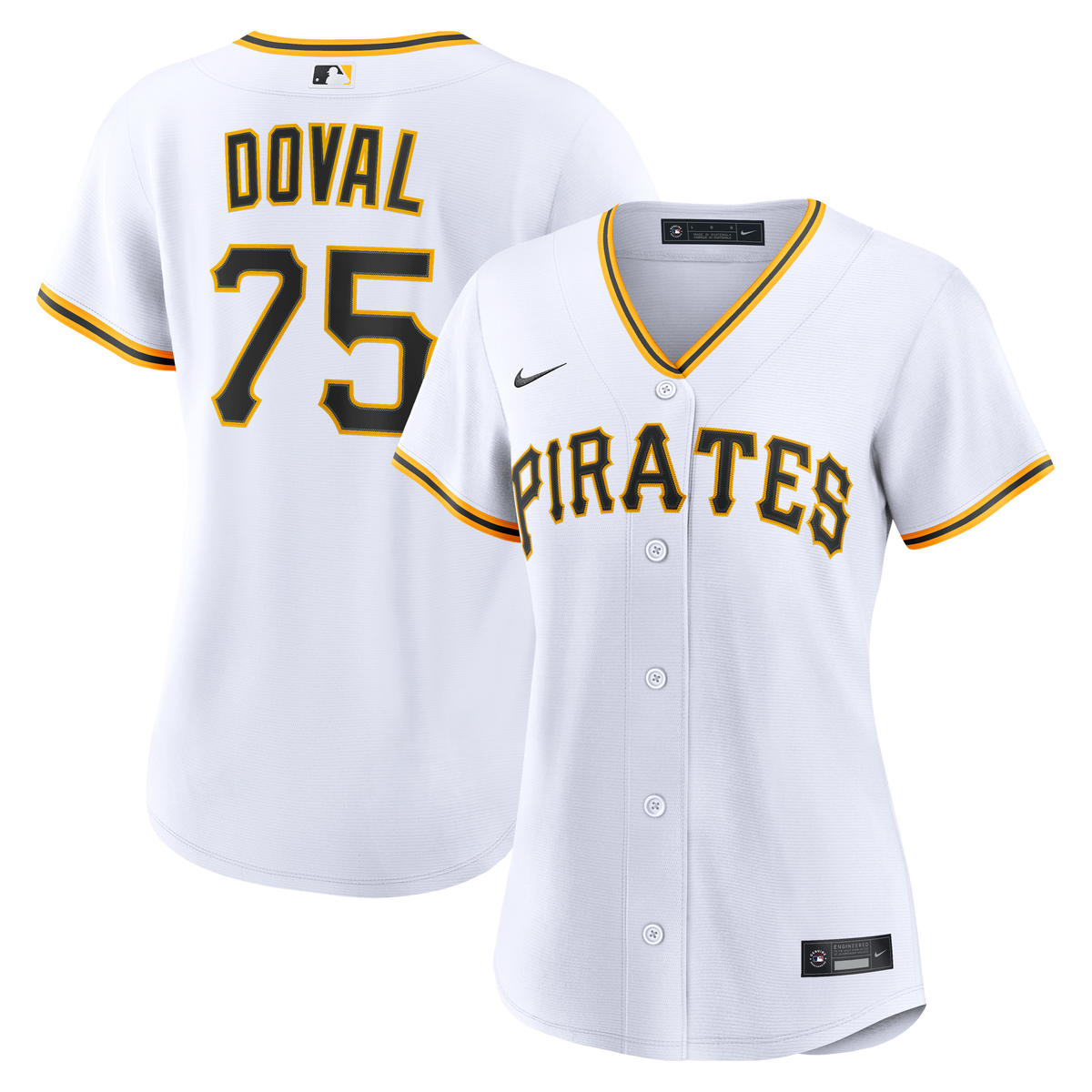 Women's Pittsburgh Pirates Camilo Doval Nike White Home Replica Jersey - 2