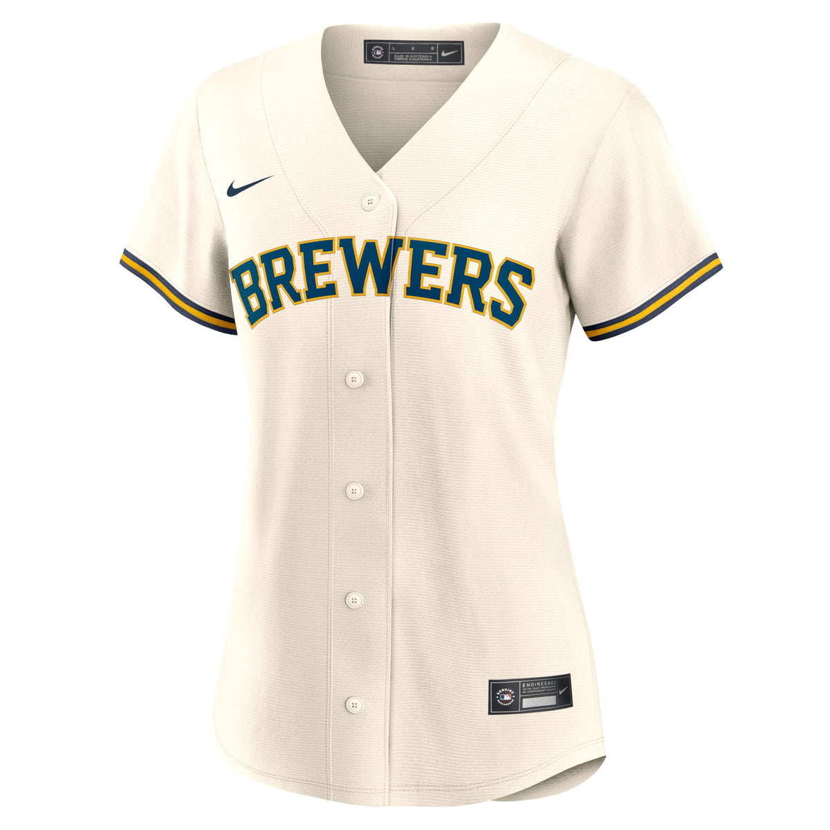 Women's Milwaukee Brewers Christian Yelich Nike Cream Home Replica Player Jersey - 3