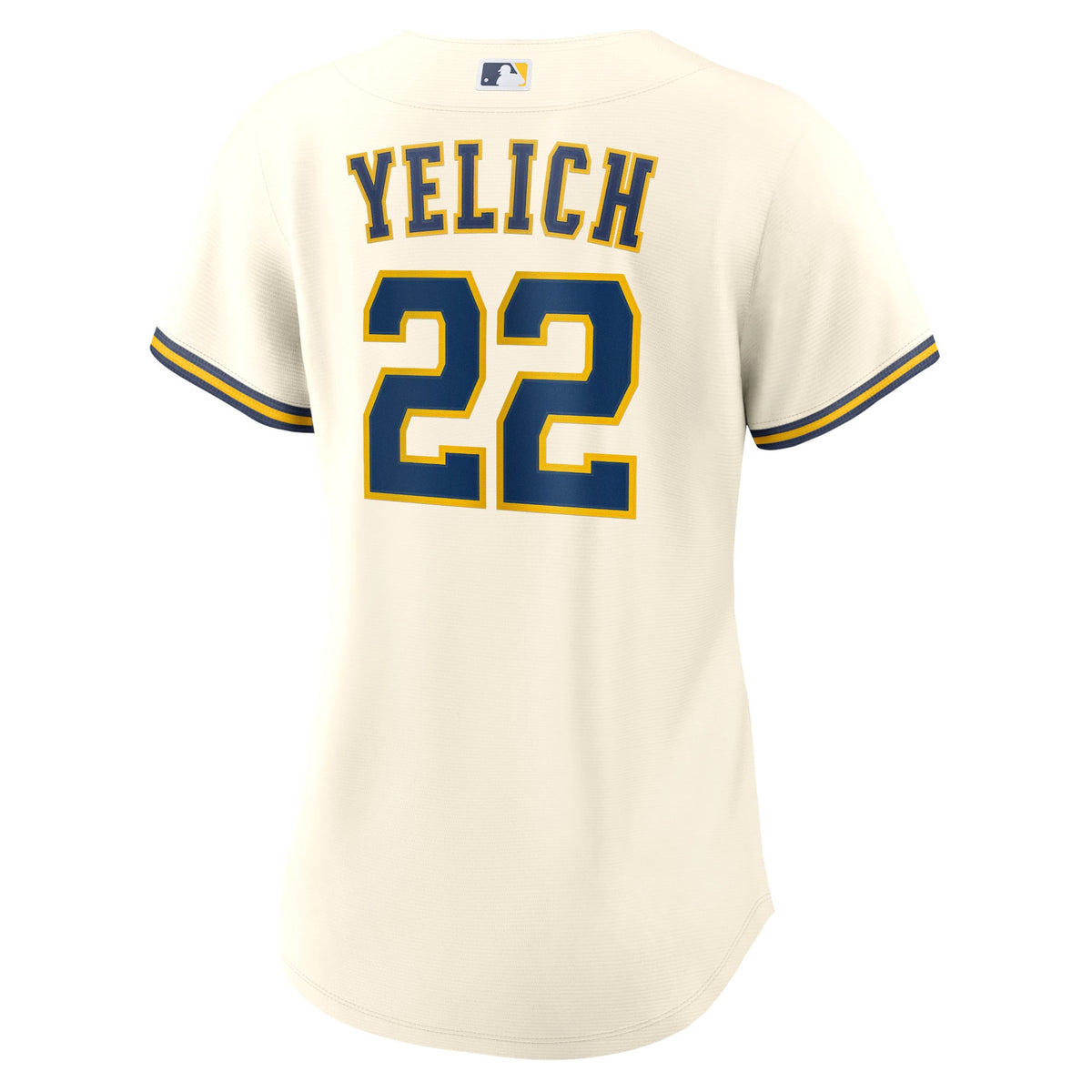 Women's Milwaukee Brewers Christian Yelich Nike Cream Home Replica Player Jersey - 4