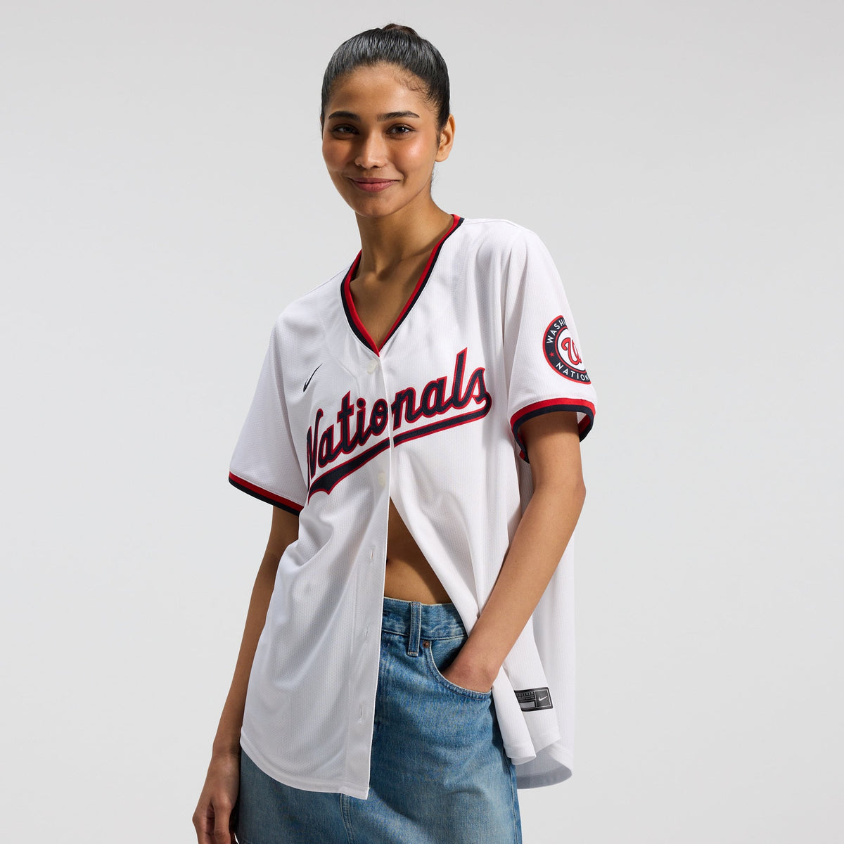 Women's Washington Nationals CJ Abrams Nike White Home Limited Player Jersey - 3