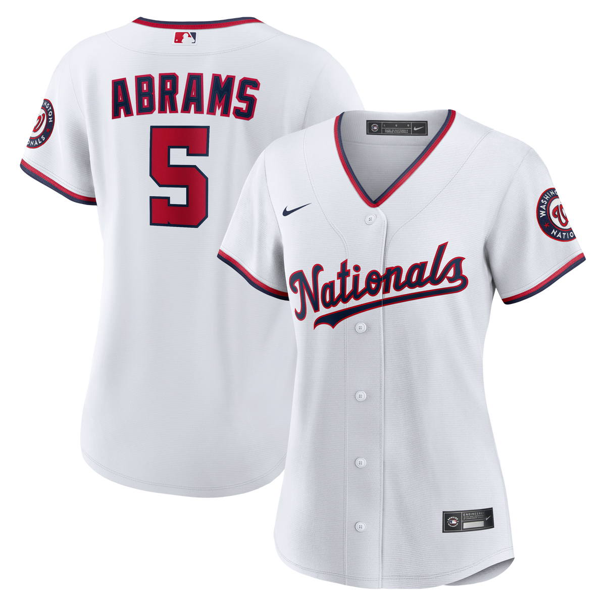 Women's Washington Nationals CJ Abrams Nike White Home Replica Player Jersey - 2