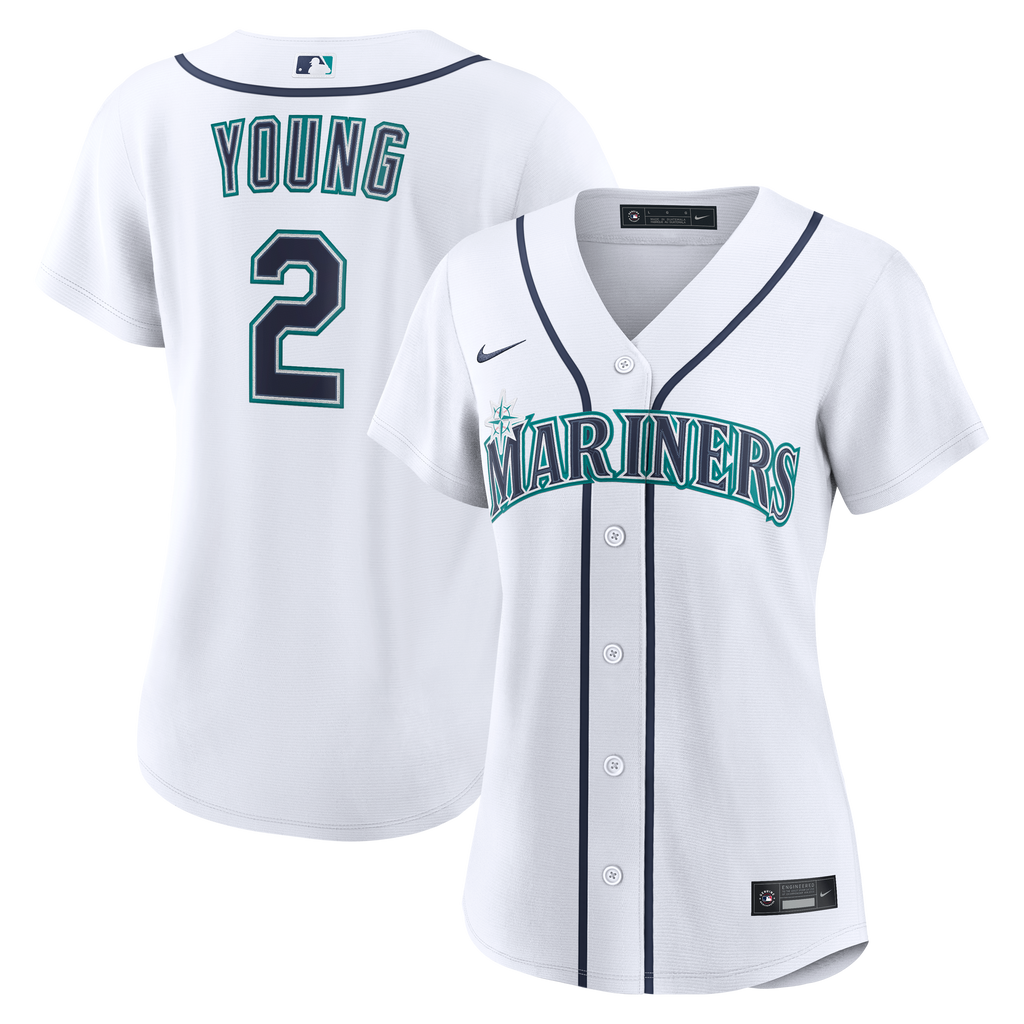 Women's Seattle Mariners Cole Young Nike White Home Replica Jersey - 2