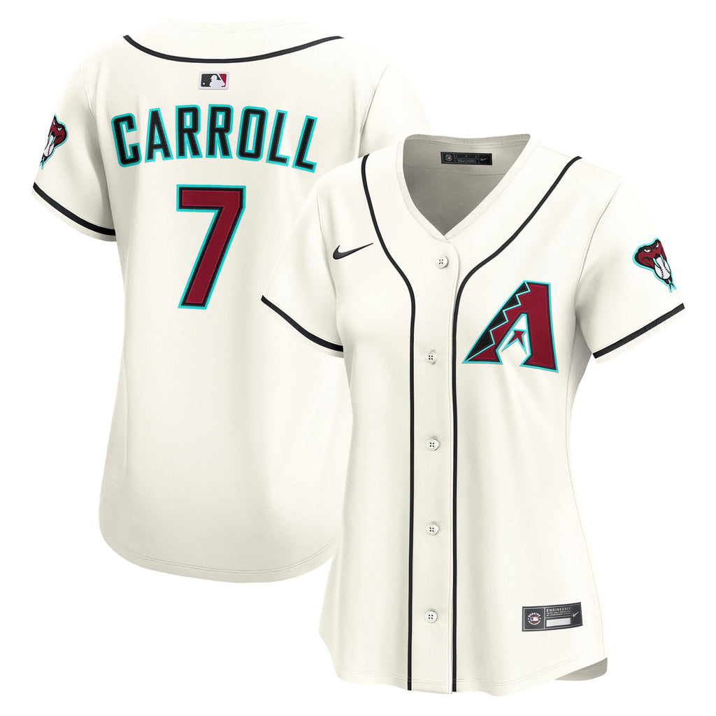 Women's Arizona Diamondbacks Corbin Carroll Nike Cream Home Limited Player Jersey - 2