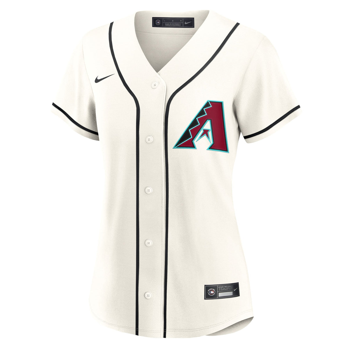 Women's Arizona Diamondbacks Nike Cream Home Custom Replica 2.0 Jersey - 3