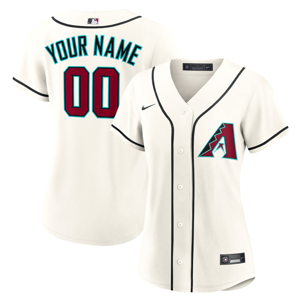 Women's Arizona Diamondbacks Nike Cream Home Custom Replica 2.0 Jersey