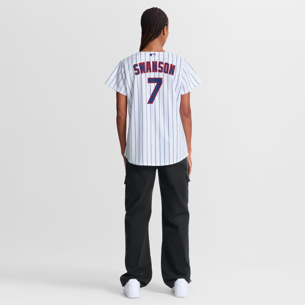 Women's Chicago Cubs Dansby Swanson Nike White Home Replica Jersey - 8