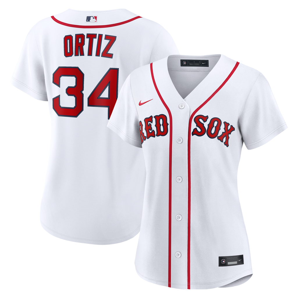 Women's Boston Red Sox David Ortiz Nike White Home Replica Player Jersey