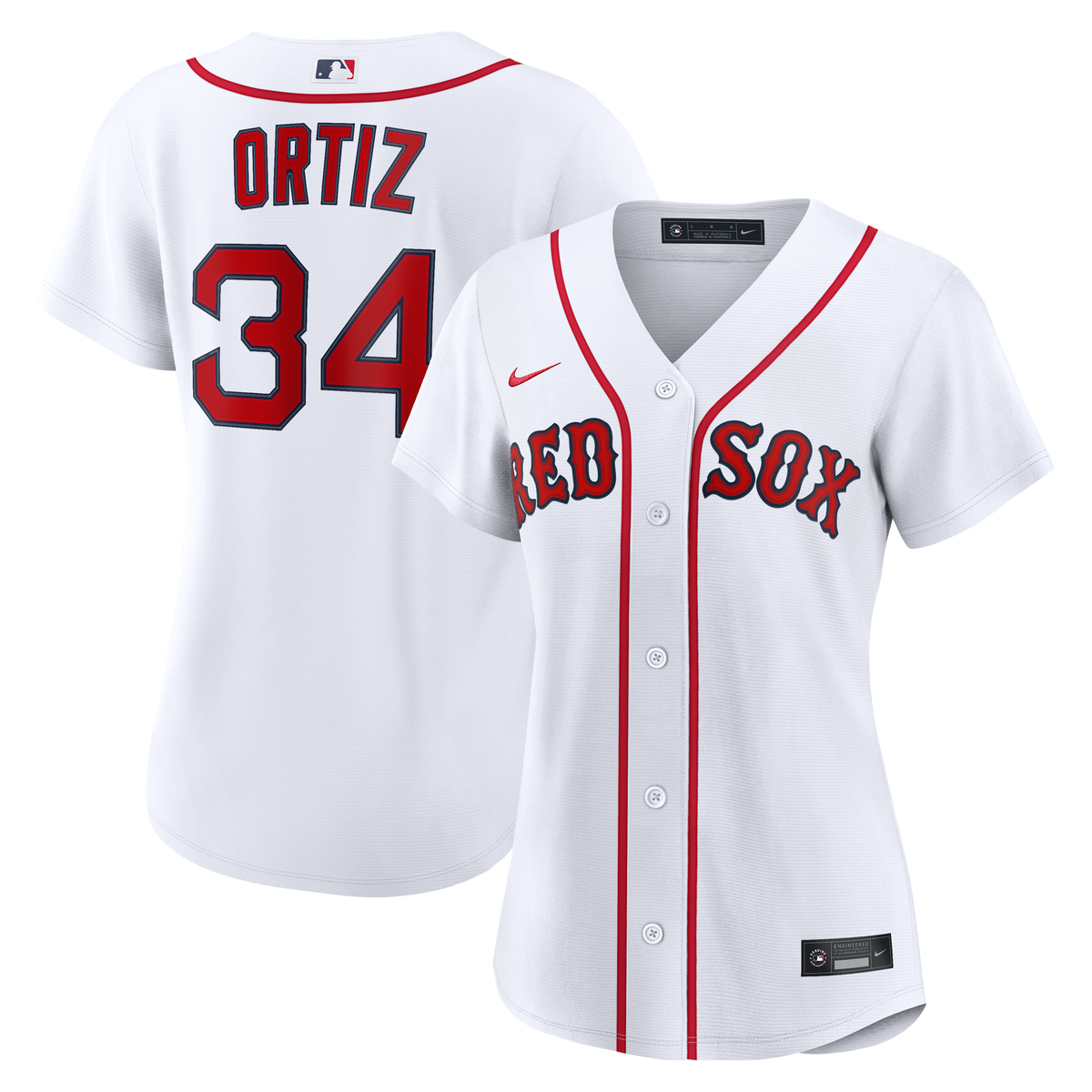 Women's Boston Red Sox David Ortiz Nike White Home Replica Player Jersey