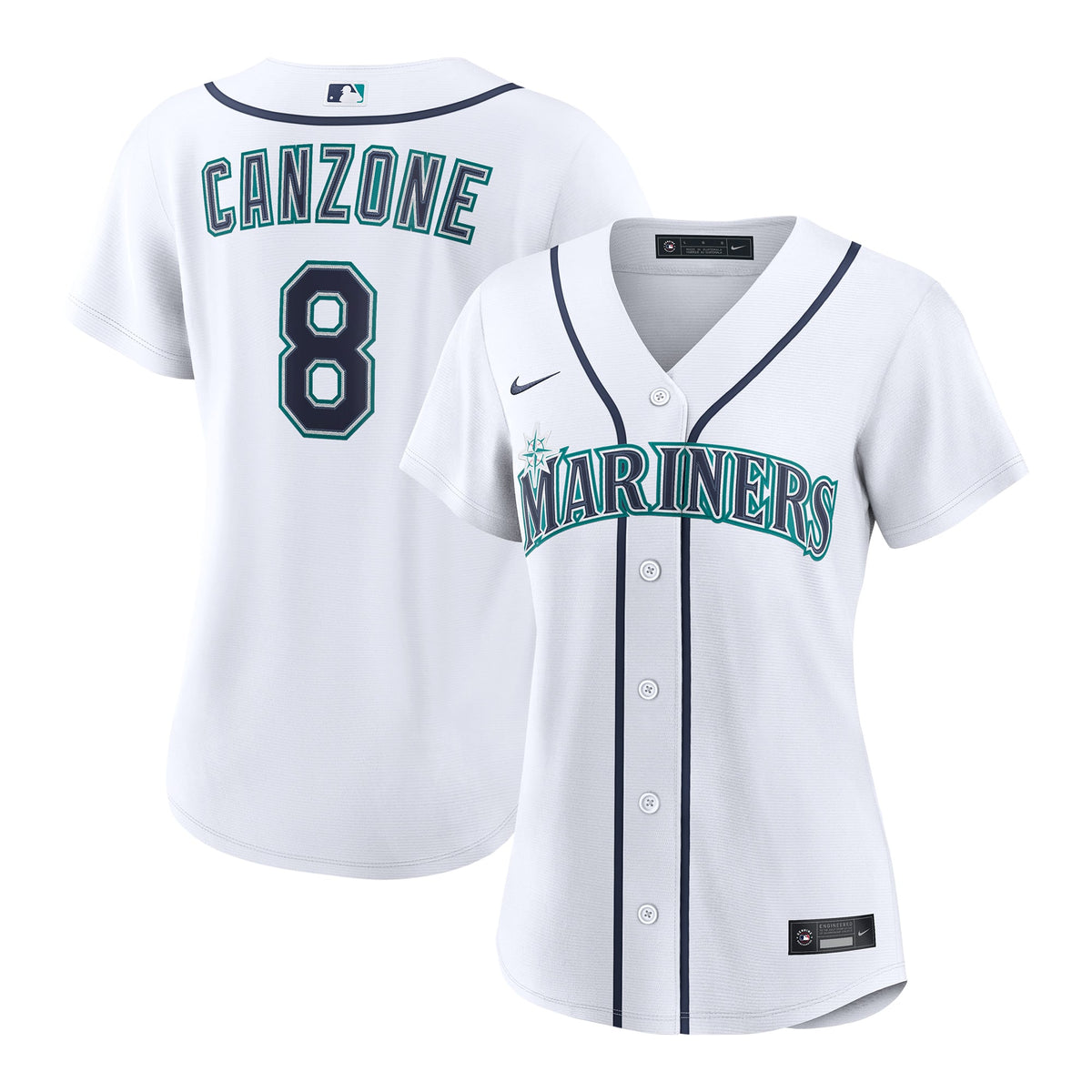 Women's Seattle Mariners Dominic Canzone Nike White Home Replica Jersey - 2