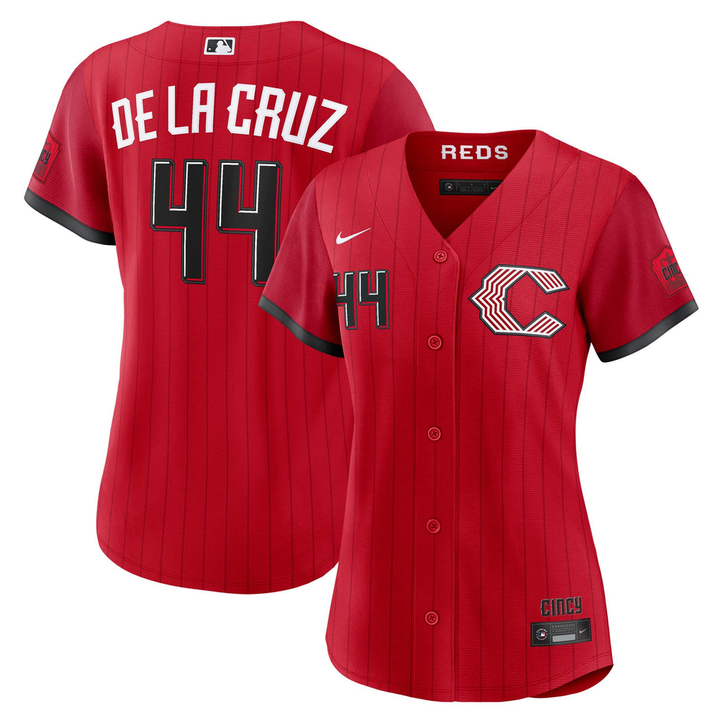 Women's Cincinnati Reds Elly De La Cruz Nike Red 2026 City Connect Stadium Jersey - 2