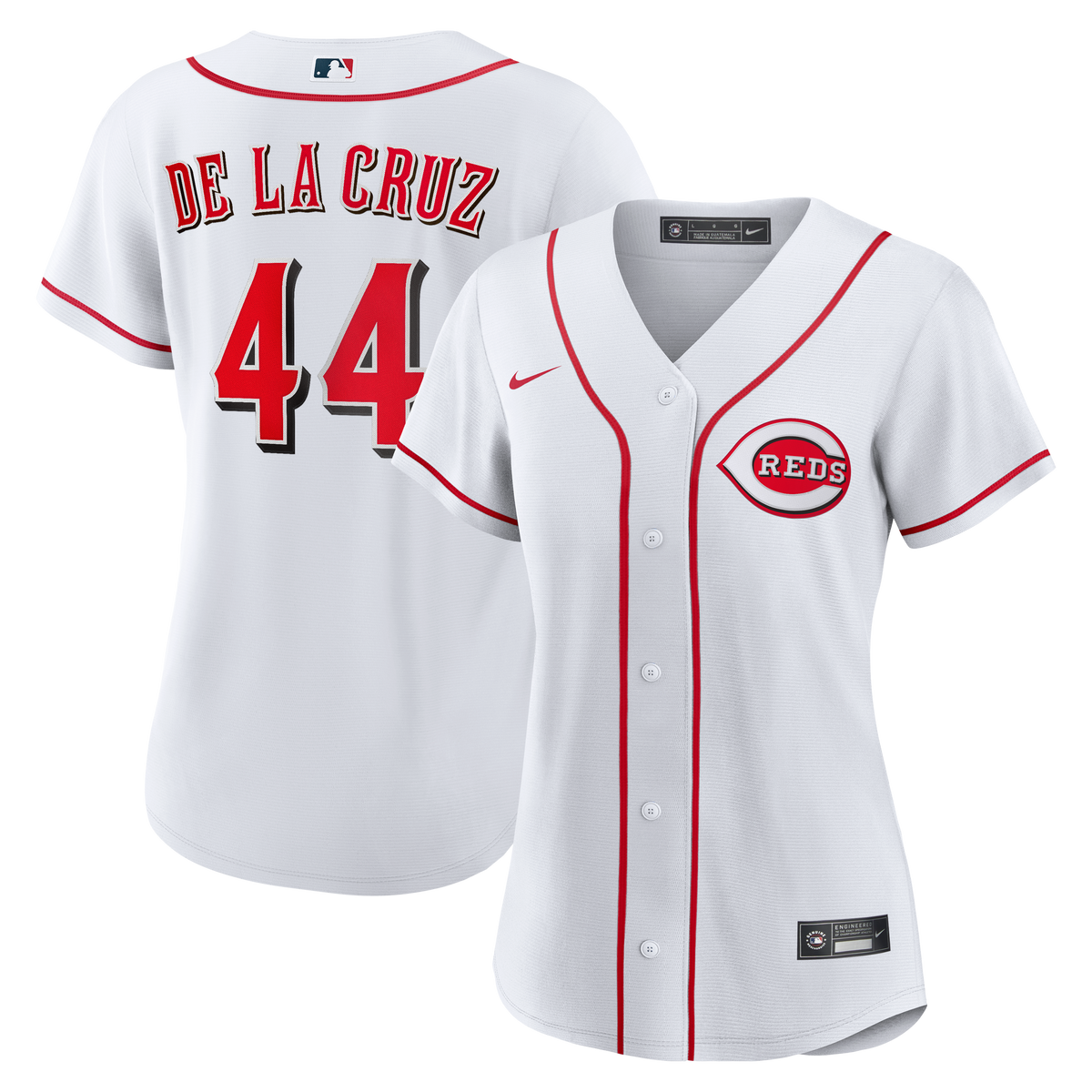 Women's Cincinnati Reds Elly De La Cruz Nike White Home Replica Jersey