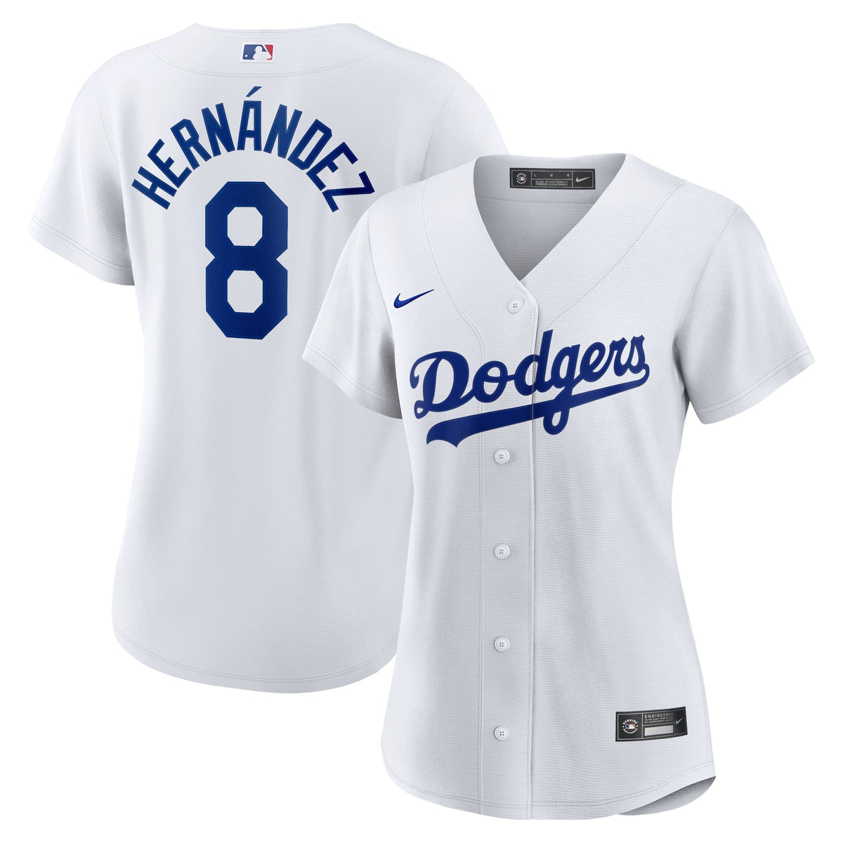 Women's Los Angeles Dodgers Enrique Hernández Nike White Home Replica Jersey - 2