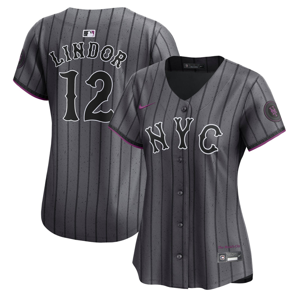 Women's New York Mets Francisco Lindor Nike Gray City Connect Limited Jersey