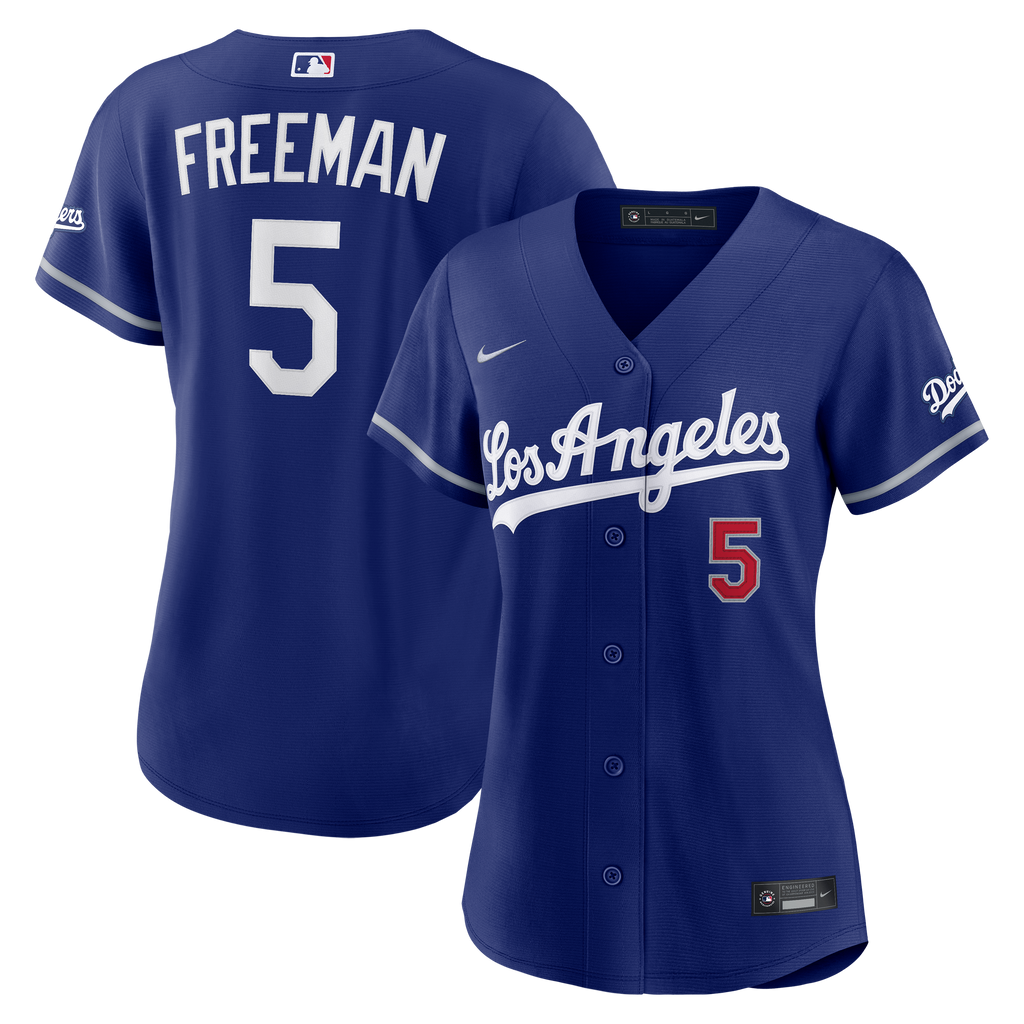 Women's Los Angeles Dodgers Freddie Freeman Nike Royal Alternate Stadium Jersey