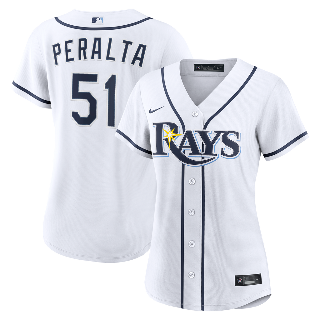 Women's Tampa Bay Rays Freddy Peralta Nike White Home Replica Jersey - 2