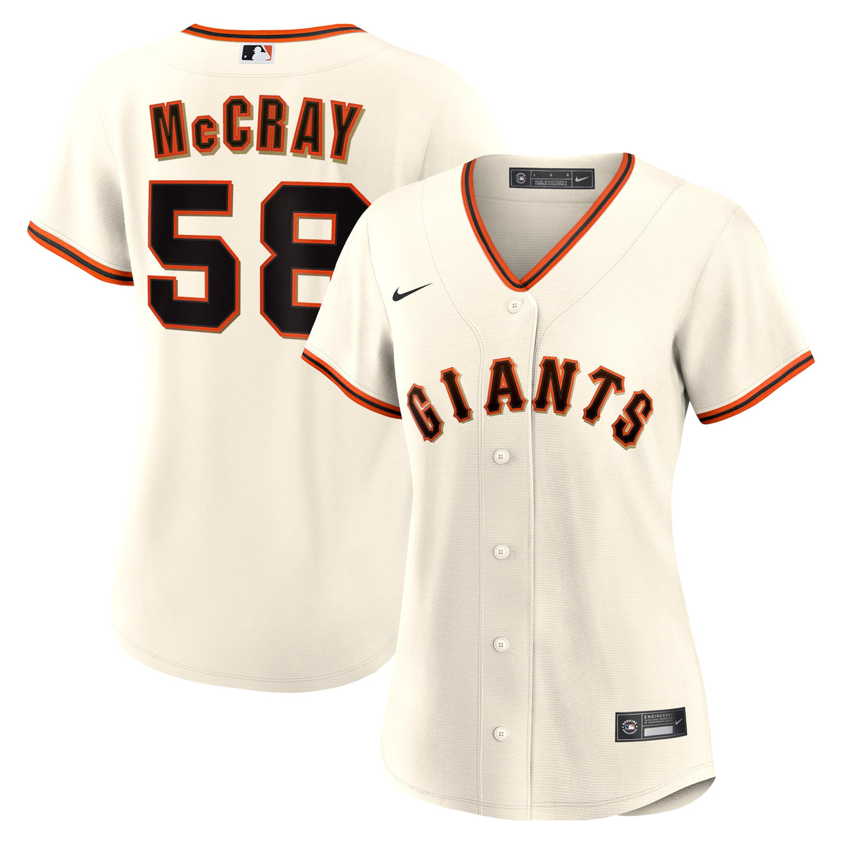 Women's San Francisco Giants Grant McCray Nike Cream Home Replica Jersey - 2