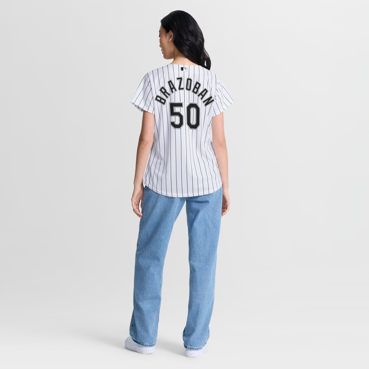 Women's Chicago White Sox Huascar Brazoban Nike White Home Replica Jersey - 4