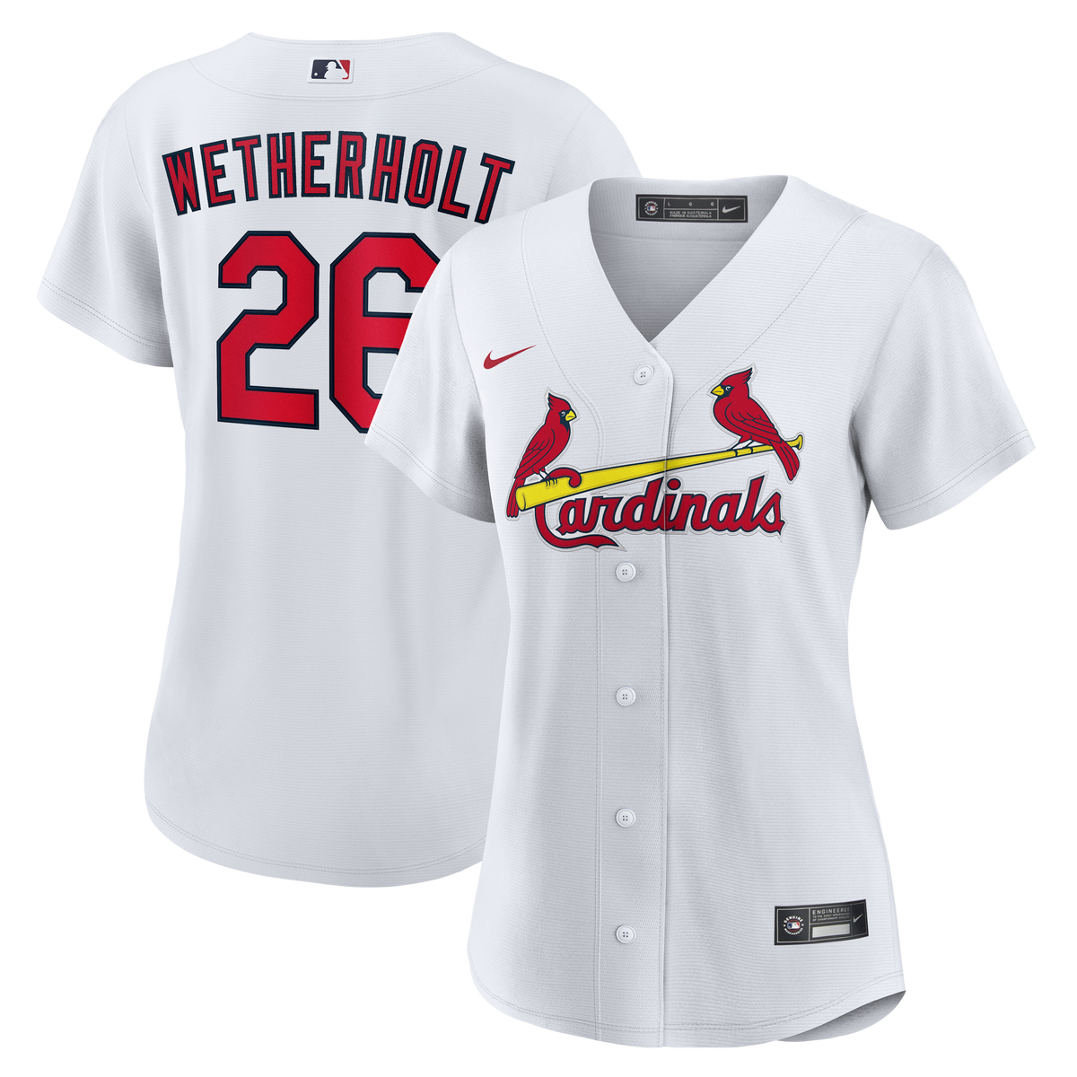 Women's St. Louis Cardinals JJ Wetherholt Nike White Home Replica Jersey - 2