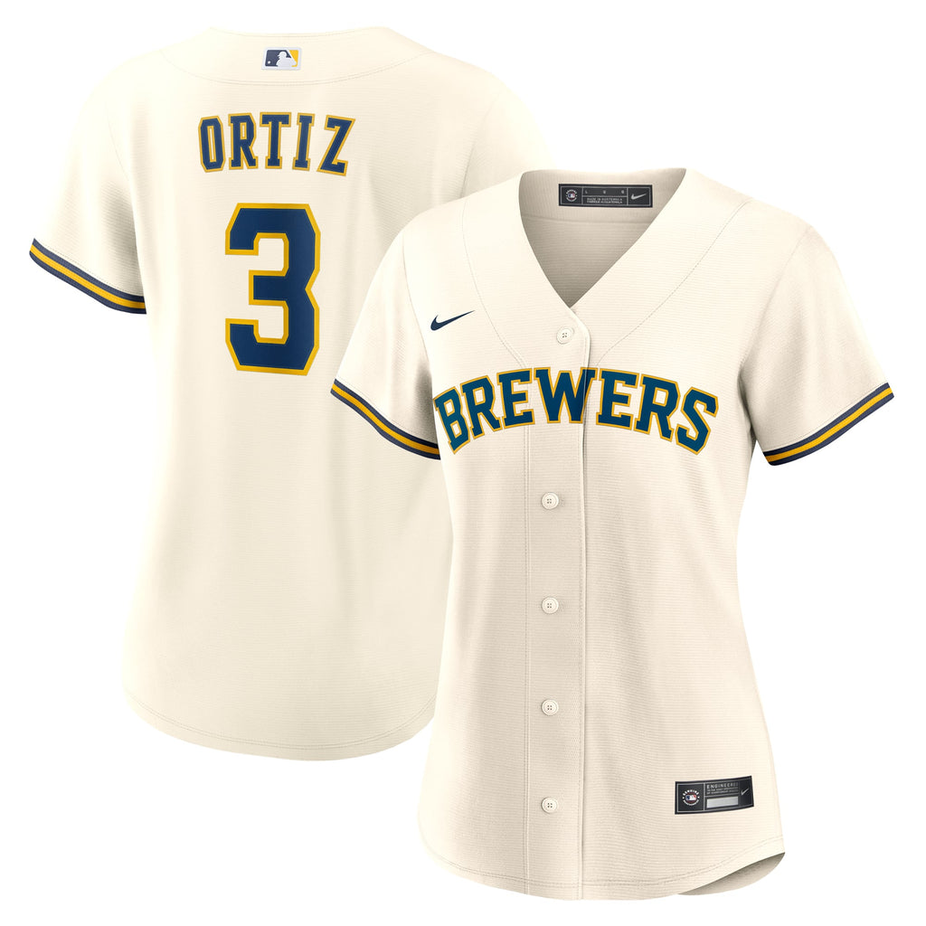 Women's Milwaukee Brewers Joey Ortiz Nike Cream Home Replica Jersey - 2