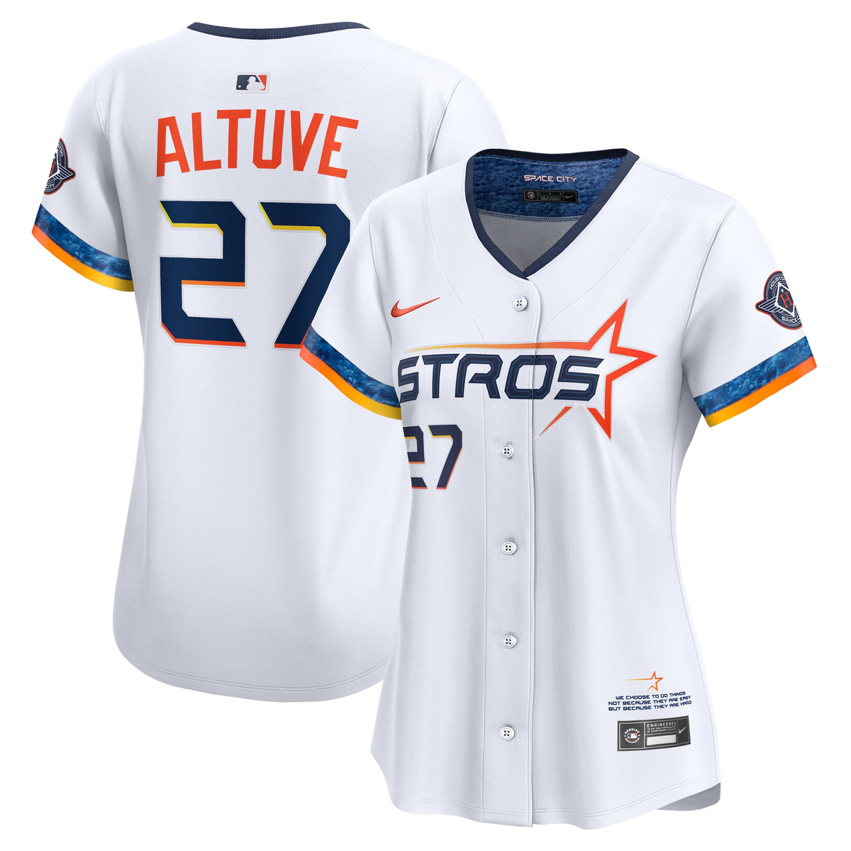 Women's Houston Astros Jose Altuve Nike White 2025 City Connect Limited Jersey