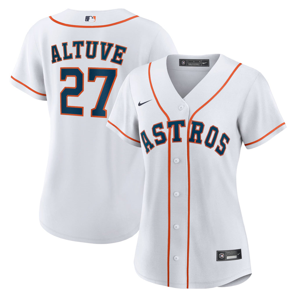 Women's Houston Astros Jose Altuve Nike White Home Replica Player Jersey - 2
