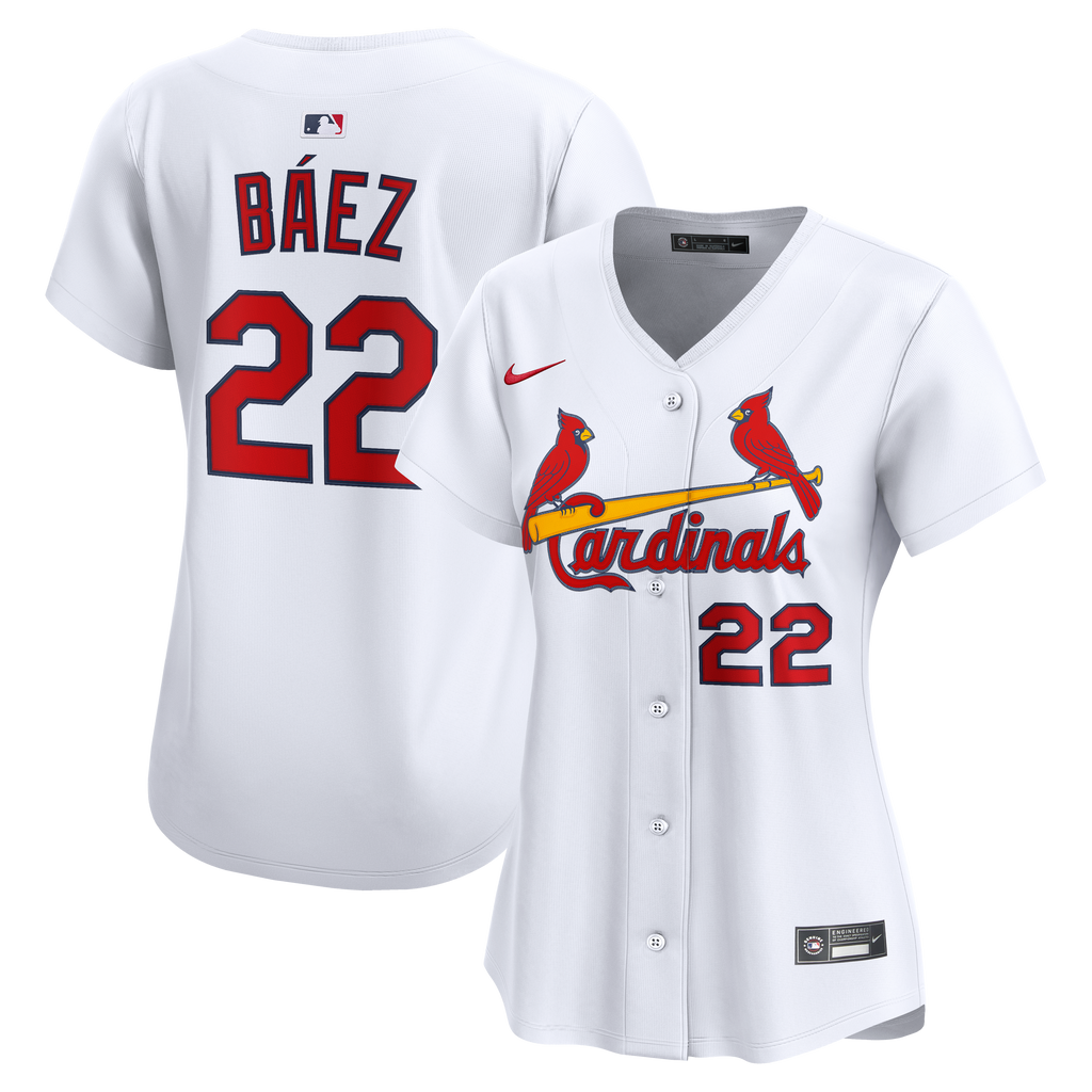 Women's St. Louis Cardinals Joshua Báez Nike White Home Limited Player Jersey
