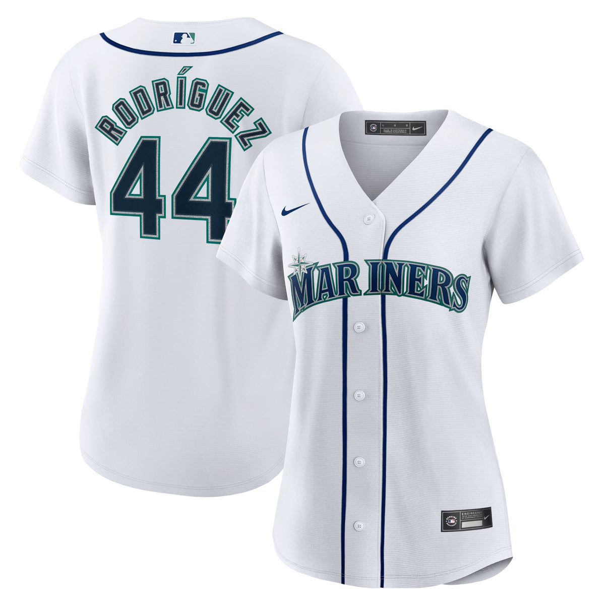 Women's Seattle Mariners Julio Rodriguez Nike White Home Replica Player Jersey - 2