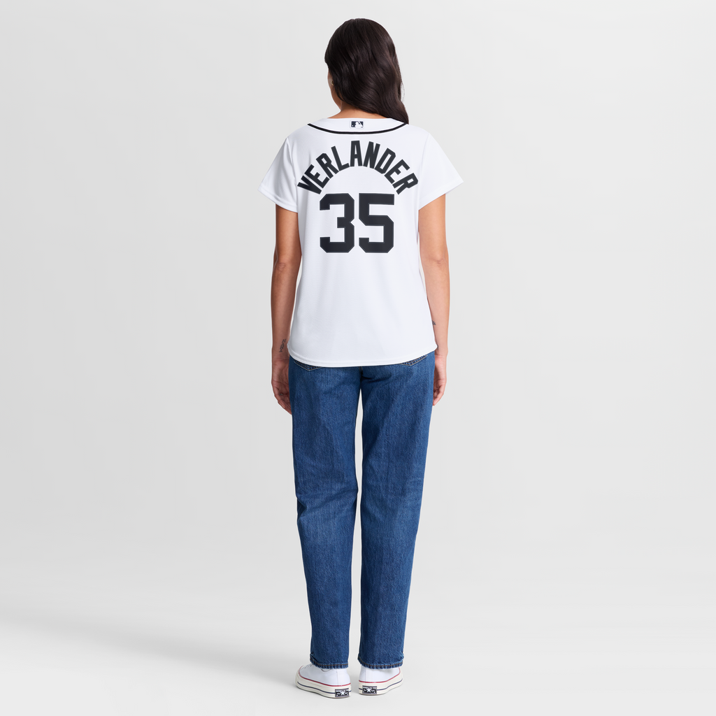 Women's Detroit Tigers Justin Verlander Nike White Home Replica Jersey - 6