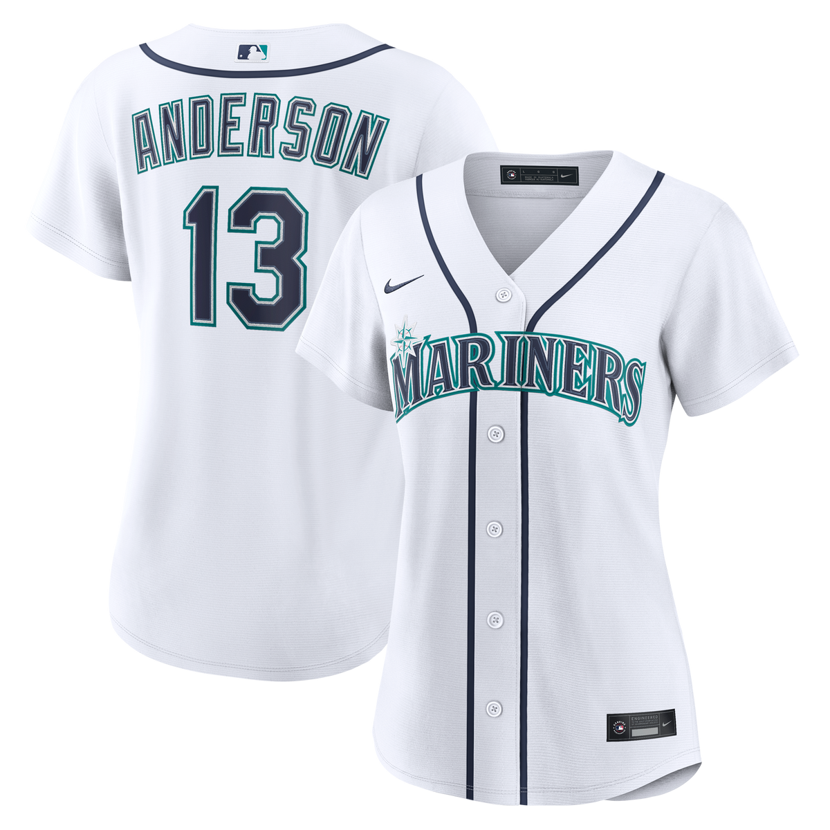 Women's Seattle Mariners Kade Anderson Nike White Home Replica Jersey - 2