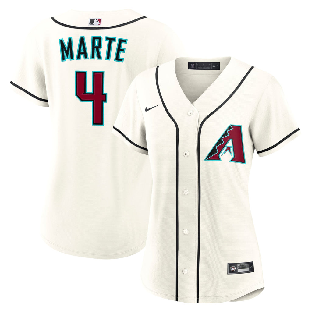 Women's Arizona Diamondbacks Ketel Marte Nike Cream Home Replica Jersey - 2