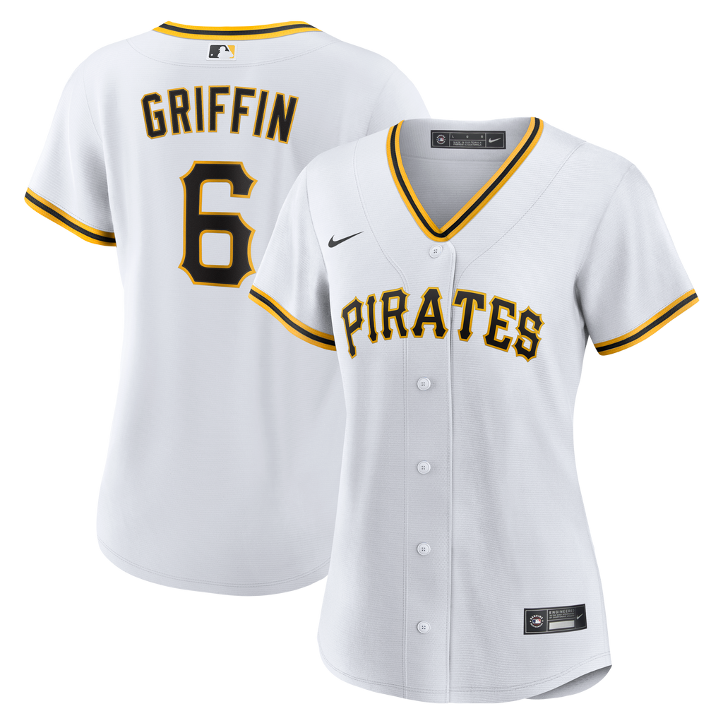 Women's Pittsburgh Pirates Konnor Griffin Nike White Home Replica Jersey - 2