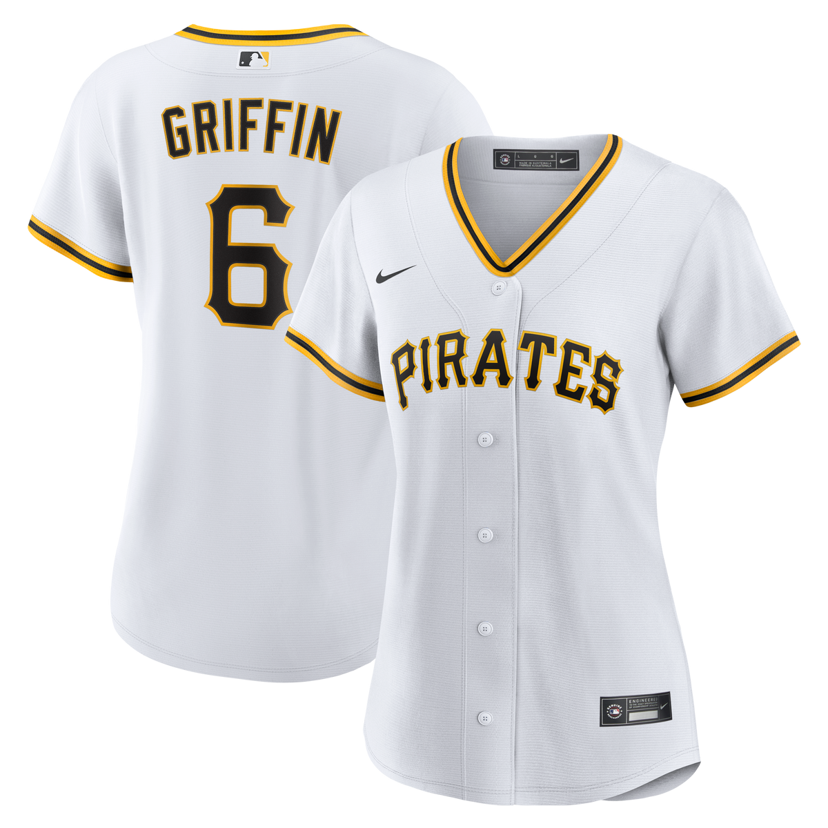 Women's Pittsburgh Pirates Konnor Griffin Nike White Home Replica Jersey - 2