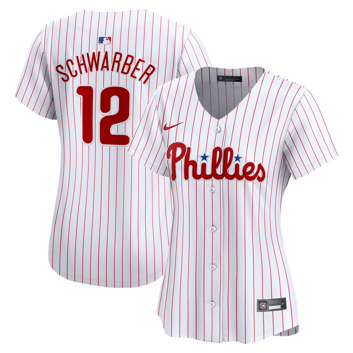 Women's Philadelphia Phillies Kyle Schwarber Nike White Home Limited Player Jersey - 2
