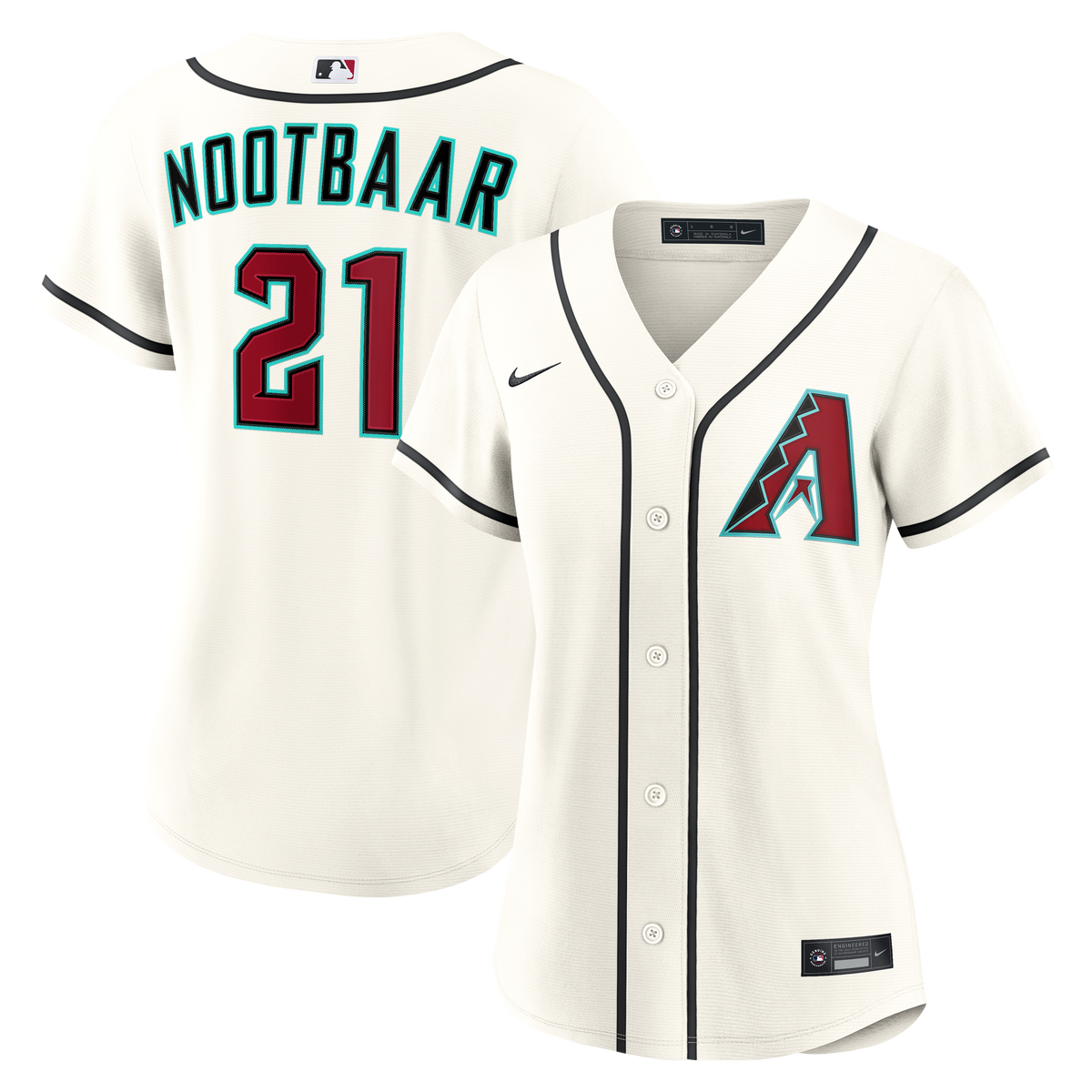 Women's Arizona Diamondbacks Lars Nootbaar Nike Cream Home Replica Jersey - 2