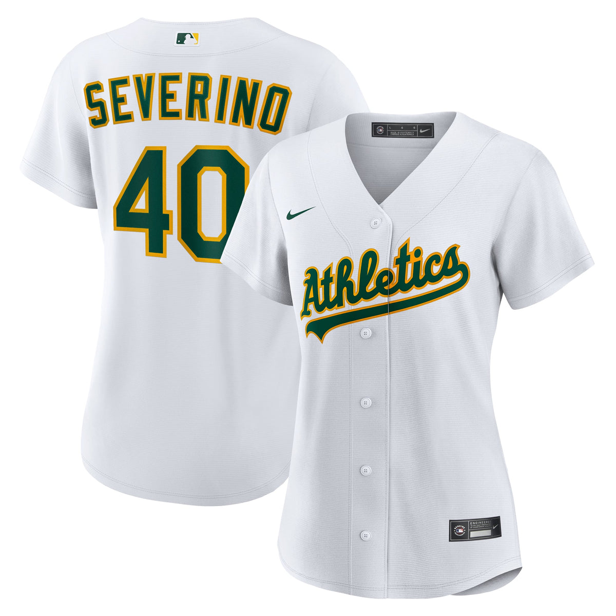 Women's Athletics Luis Severino Nike White Home Replica Jersey